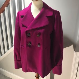 Fuchsia Banana republic pea coat
